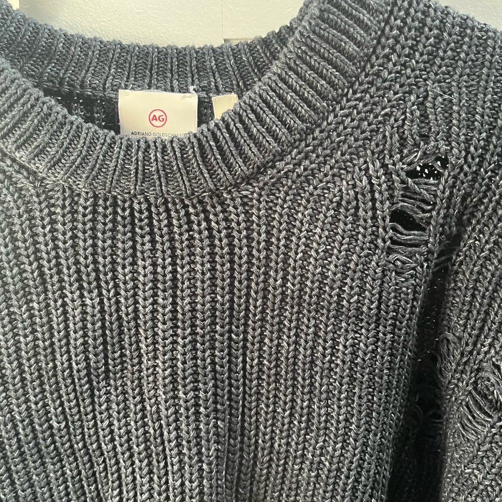 AG Adriano Goldschmied Women's Charcoal Sweater